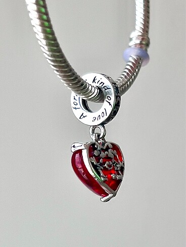  Beden mickey minnie kalp charm + murano