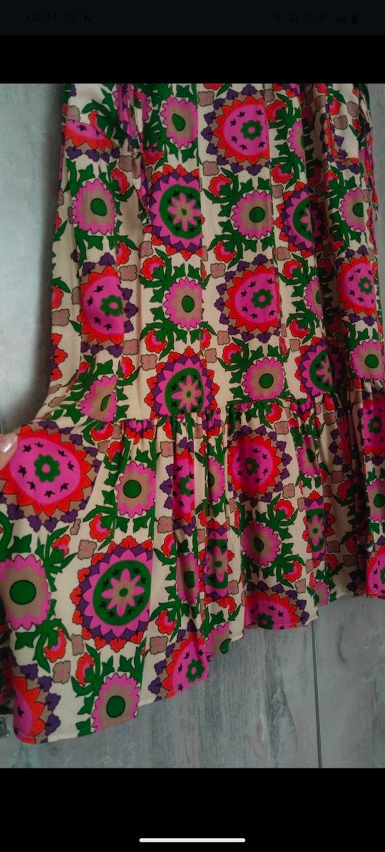 Renkli Bohem Uzun Elbise - Görsel 3