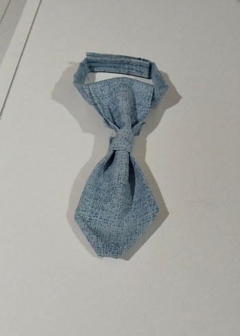 Mavi Minimalist kedi köpek Kravat - Görsel 3