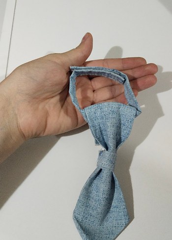 Mavi Minimalist kedi köpek Kravat - Görsel 2