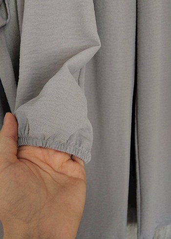 Gri Uzun Kollu Fırfırlı takım - Görsel 7