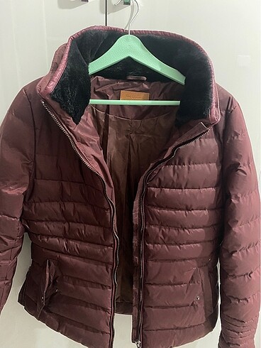 Bordo şişme mont - Görsel 2