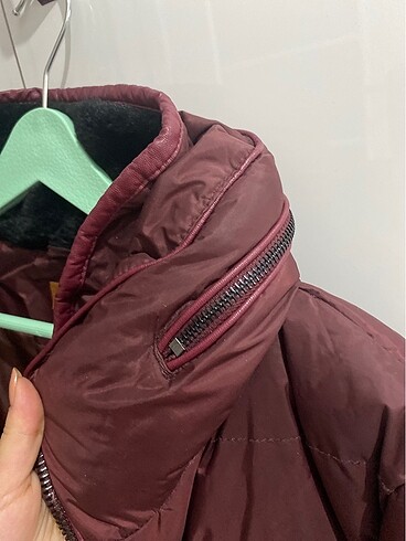 Bordo şişme mont - Görsel 10