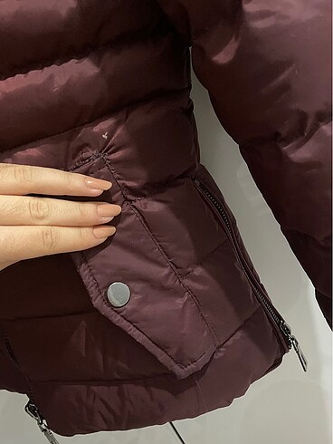 Bordo şişme mont - Görsel 11