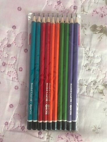 10 Lu kurşun kalem seti 5 renkli