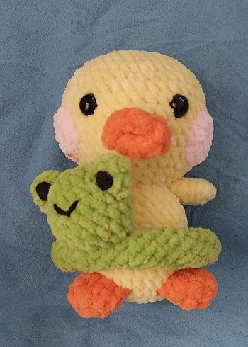 Diğer Kurbağa Simitli Ördek Amigurumi Oyuncak