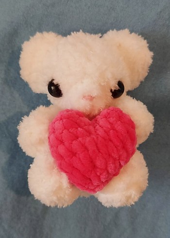 Kalpli Pembe Peluş Amigurumi Ayıcık