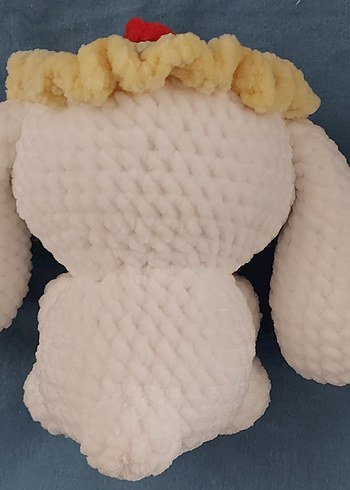 Beden Renk Tavuk Şapkalı Peluş Oyuncak Amigurumi Tavşan