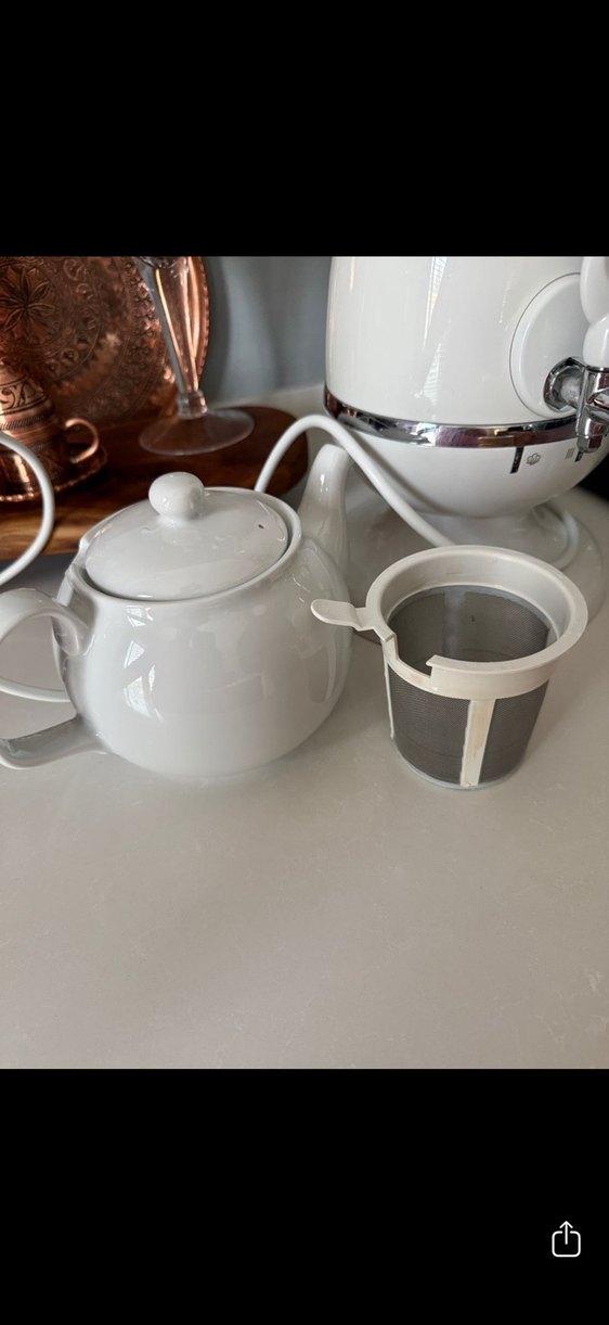 Arçelik K3285P Porselen Demlikli Semaver Beyaz - Görsel 3