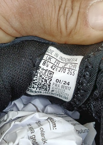 Adidas Erkek Siyah Beyaz Spor Ayakkabı orjinal üründür - Görsel 3