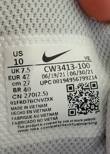 Beyaz Gri erkek Spor Ayakkabı Velcro Detaylı orjinal - Görsel 3