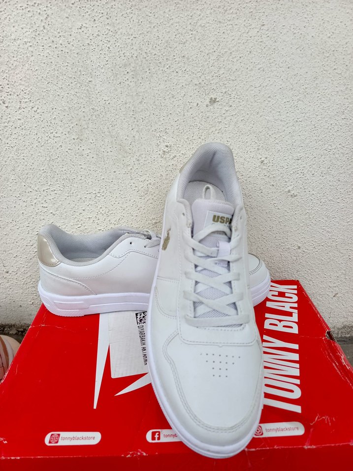 Beyaz Bağcıklı Kadın Spor Ayakkabı polo orjinal üründür - Görsel 2