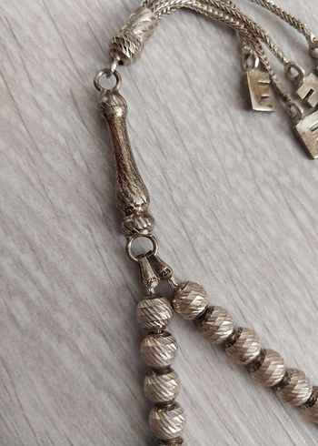 925 Ayar Gümüş Tesbih - Görsel 4