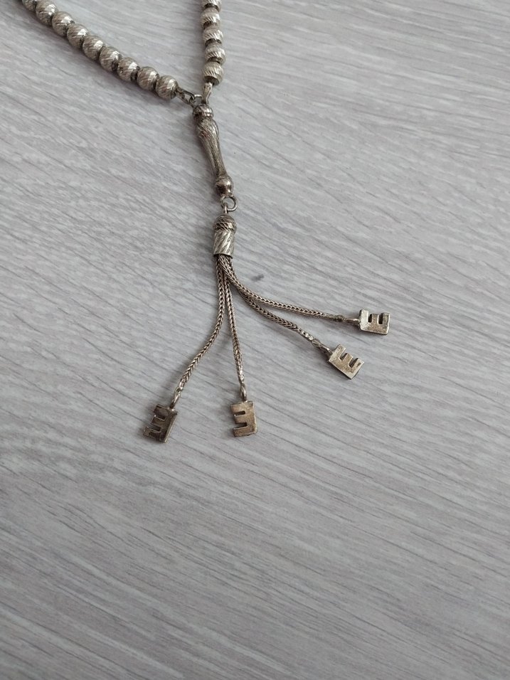 925 Ayar Gümüş Tesbih - Görsel 2