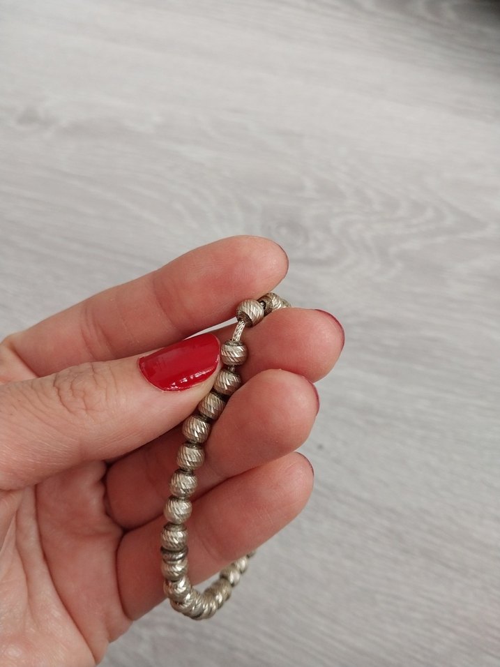 925 Ayar Gümüş Tesbih - Görsel 3