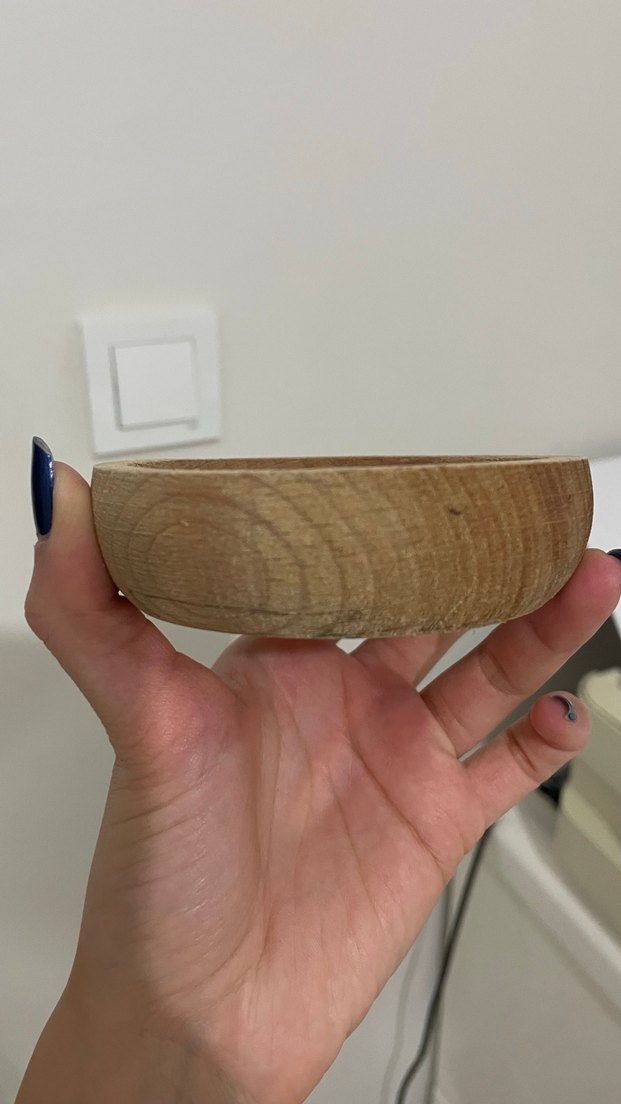 Bej Bohem Tarz Ahşap Tabak - Görsel 2