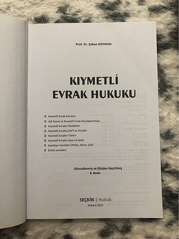  kıymetli evrak hukuku şaban kayıhan