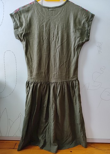 Diğer Nakışlı ve Boncuklu Bohem Kız Elbisesi boy 85 cm