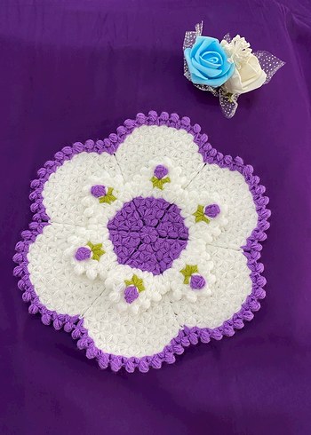 Renkli Nakışlı Örgü Çocuk Battaniyesi - Görsel 3