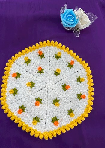 Renkli Nakışlı Örgü Çocuk Battaniyesi - Görsel 10