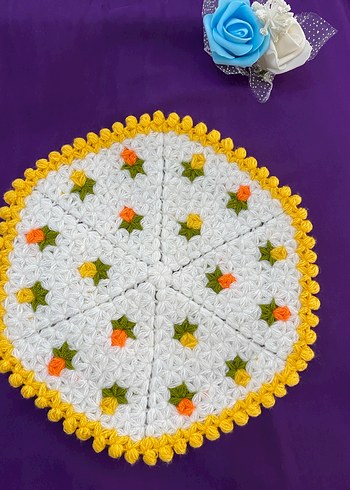 Renkli Nakışlı Örgü Çocuk Battaniyesi - Görsel 11