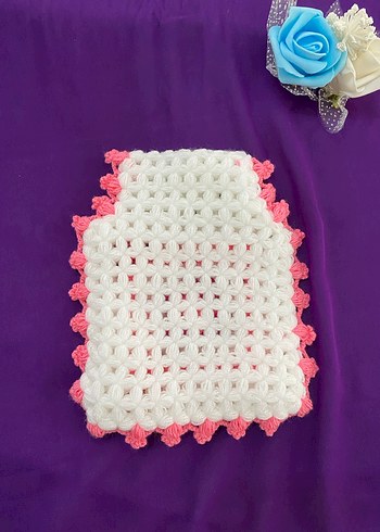 Renkli Nakışlı Örgü Çocuk Battaniyesi - Görsel 5