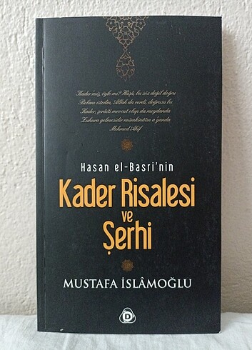 KADER RİSALESİ VE ŞERHİ 