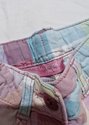 Kız Çocuk Pembe ve Renkli Batik Şort - Görsel 3