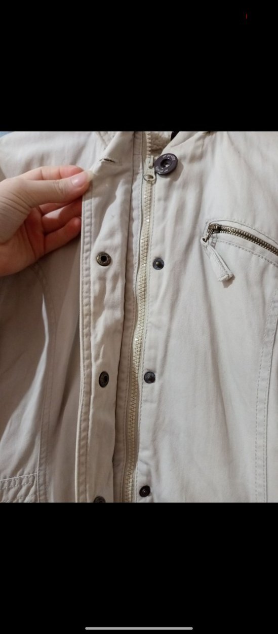 Düğmeli Beyaz Casual Çocuk mont kaban Kadın - Görsel 2