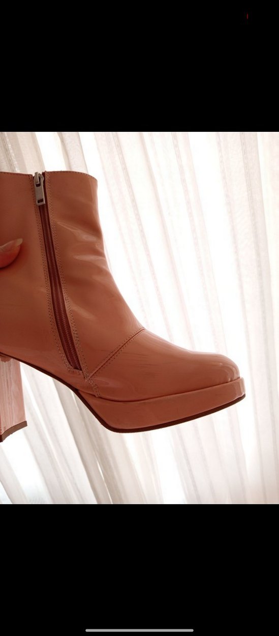 Pembe Rugan Platform Topuklu Kadın Bot - Görsel 3