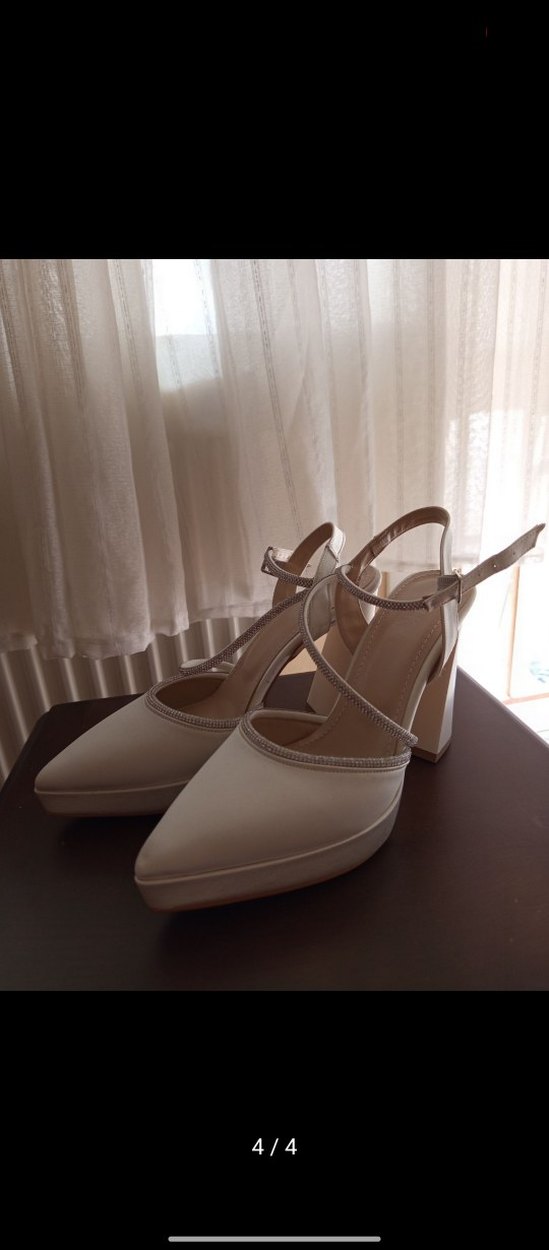 Bej Stiletto Topuklu Kadın Abiye Ayakkabı - Görsel 4