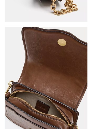 Zincir Detaylı Kahverengi Deri Kadın Çanta - Görsel 3
