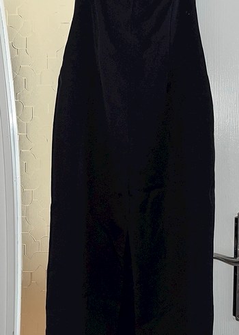 Siyah Yüksek Yakalı Uzun Elbise - Görsel 2