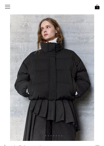 Kadın Siyah Katlı Midi Kış Ceketi - Görsel 2