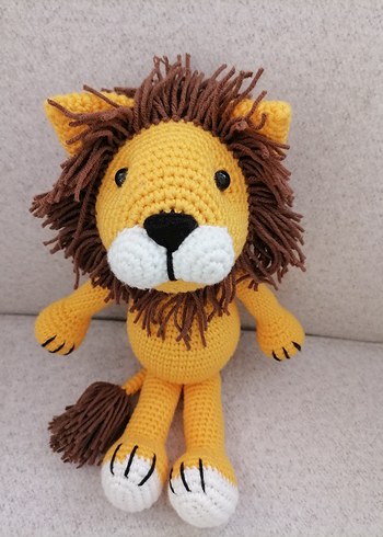 Beden Renkli Kahverengi amigurumi Aslan Oyuncak