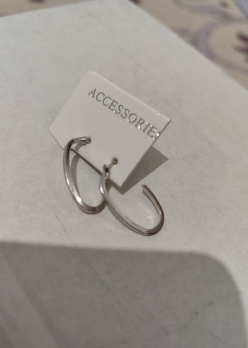 Gri Minimalist Midi Küpe - Görsel 2