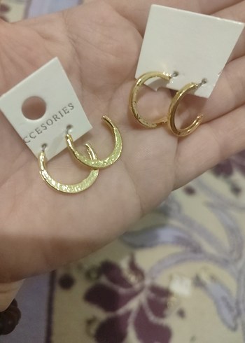 Altın Renk Mini Halka Küpeler - Görsel 2