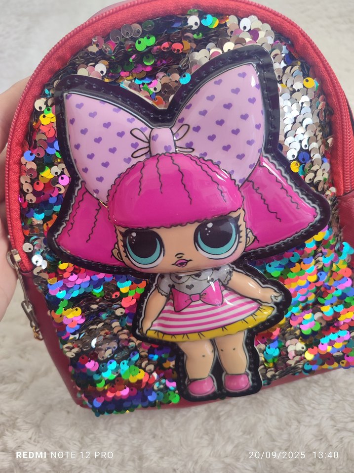 Renkli Parlak LOL Bebek Baskılı Çanta - Görsel 2