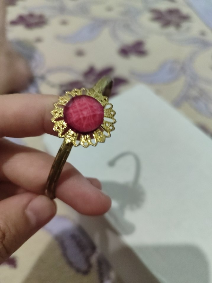 Bordo Renkli Vintage Boncuklu Bilezik - Görsel 3