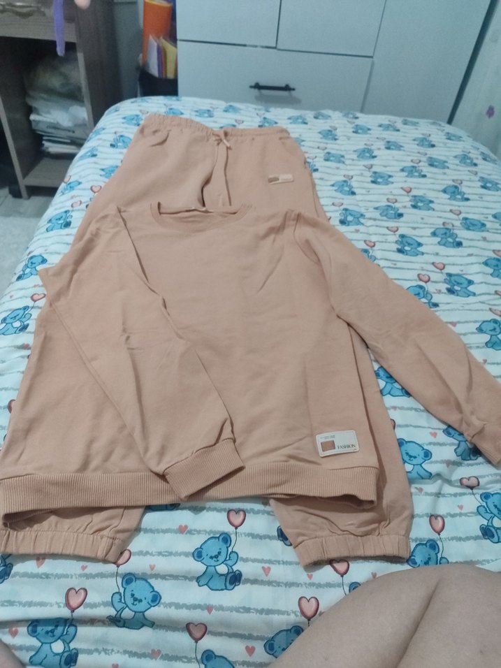 Bej Uzun Kollu kız çocuk takım - Görsel 3