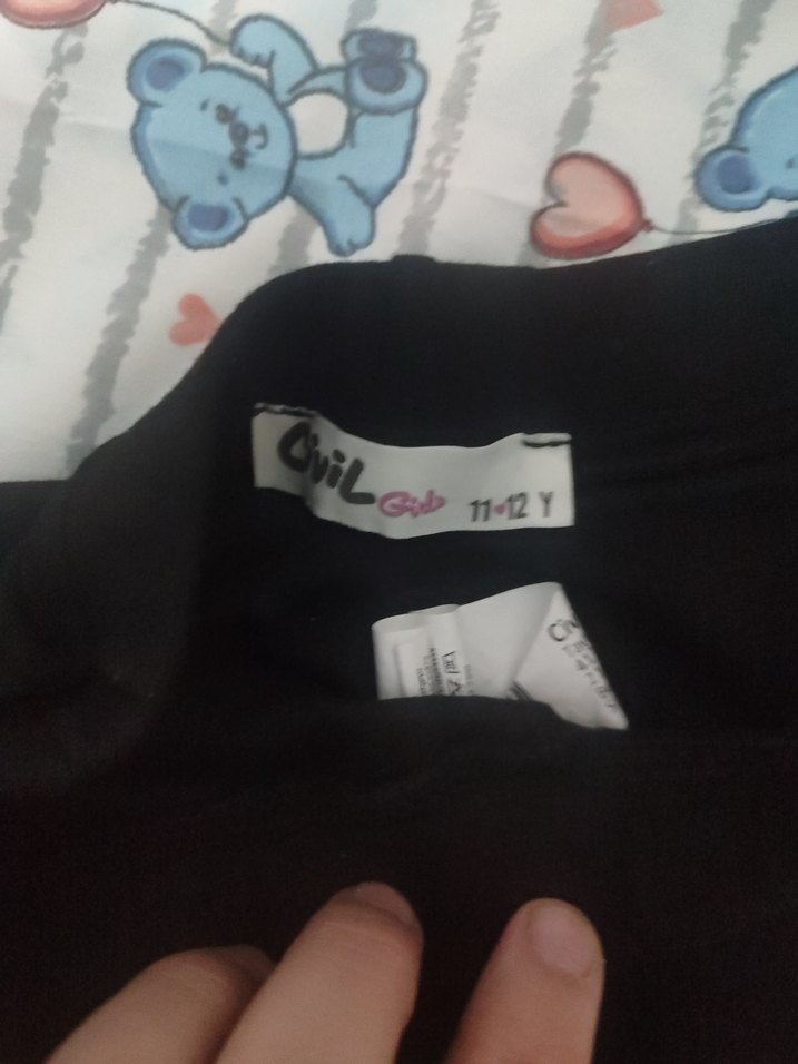 çocuk Siyah Fırfırlı İspanyol Paça Pantolon - Görsel 4