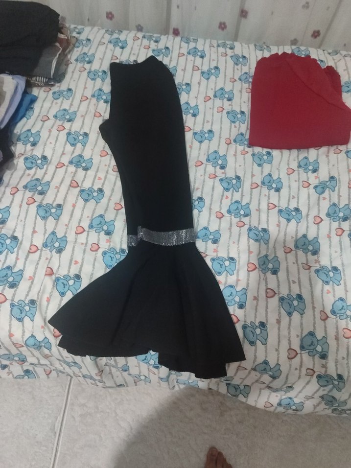 çocuk Siyah Fırfırlı İspanyol Paça Pantolon - Görsel 2