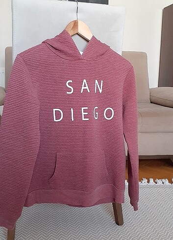 Koton Bordo Kapüşonlu Sweatshirt