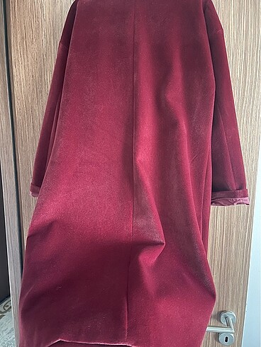 40 Beden bordo Renk Koton bordo kadife kaban