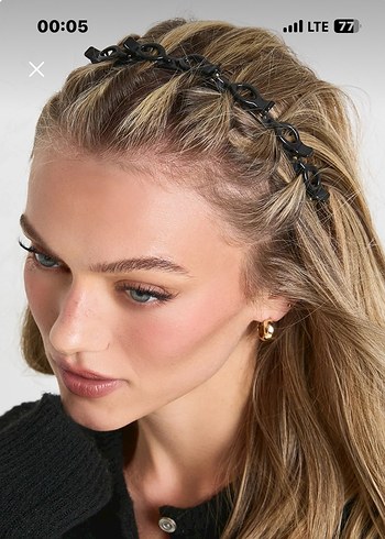 Siyah Minimalist Kadın Saç Aksesuarı - Görsel 2