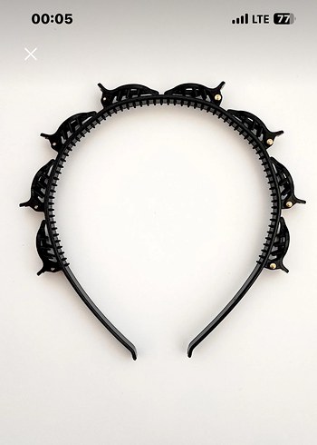 Siyah Minimalist Kadın Saç Aksesuarı - Görsel 3