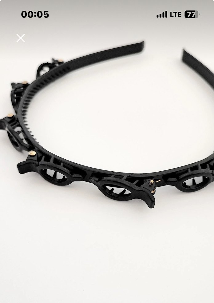 Siyah Minimalist Kadın Saç Aksesuarı - Görsel 5