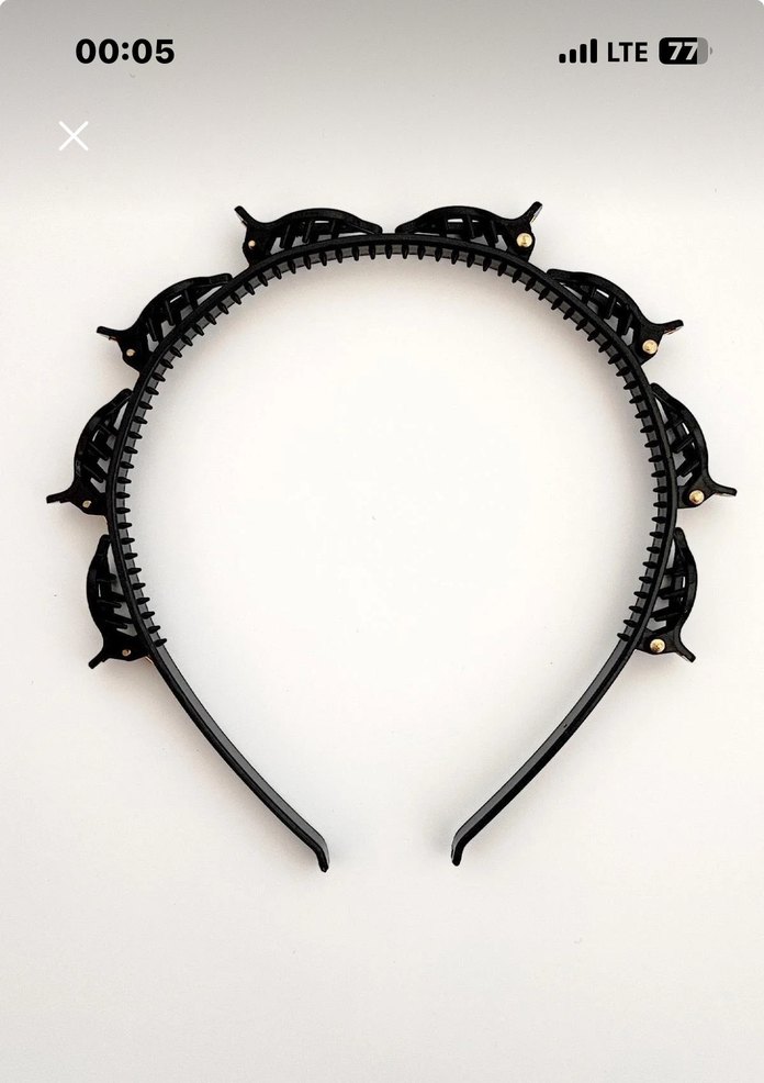 Siyah Minimalist Kadın Saç Aksesuarı - Görsel 3