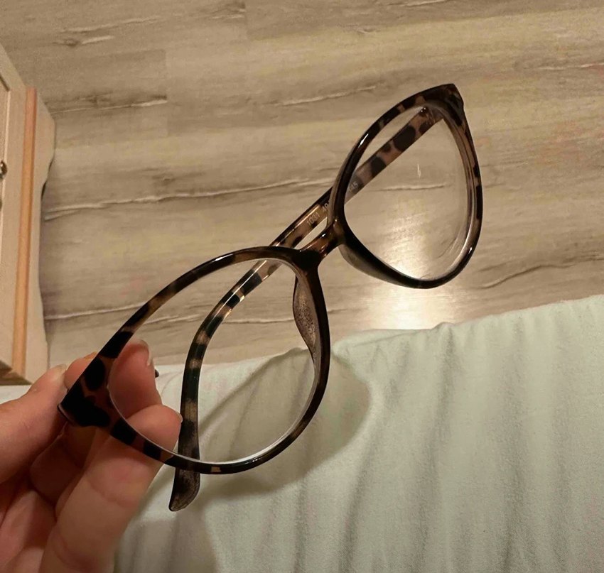 Renkli Şeffaf Kahverengi Kadın Gözlüğü - Görsel 5