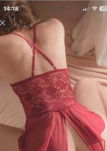 Kırmızı Parlak Yılan Desenli Midi Kadın İç Giyim - Görsel 4